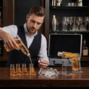 Pistol Whiskey Gun Decanter & Pistol Shot Glasses Set by The Wine Savant
