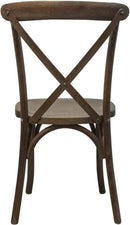 EMMA + OLIVER 2-Pack Gray Wash Dark Driftwood X-Back Chair by CozyNest Decor