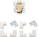 Roving Cove HeftyFit Corner Protector for Baby (8 Large Corners), Heavy-Duty Soft Rubber Foam Furniture Corner Bumper Guards, 3M Adhesive Pre-Taped, Oyster White (Off White) by TinyTreasures Baby Boutique