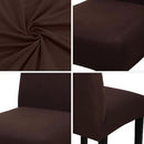 JQinHome 4 Pcs Dining Chair Slipcover,High Stretch Removable Washable Chair Seat Protector Cover for Home Party Hotel Wedding Ceremony (Pack of 4, Coffee) by CozyNest Decor