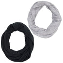 LK Baby Infinity Nursing Scarf Breastfeeding Cover Ultra Soft Premium Jersey Polyester- 100% AZO free and Safe for Baby (2pk Grey/Black) by TinyTreasures Baby Boutique