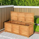 Tangkula 46 Gallon Acacia Wood Deck Box, Garden Backyard Storage Bench, Outdoor Storage Container for Patio Furniture Cushions and Gardening Tools (Natural) by CozyNest Decor