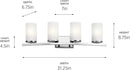 Kichler Crosby 31" 4 Light Vanity Light Satin Etched Cased Opal Chrome by CozyNest Decor