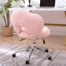 360Swivel Height Adjustable,Swivel Chair,Teddy fabric,home office chair