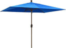 EliteShade USA 10-Year-Non-Fading 6.5x10Ft Rectangular Market Umbrella Patio Umbrella Outdoor Table Umbrella with Ventilation（Royal Blue） by GreenHaven Gardens