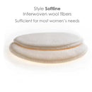 Merino Wool Nursing Pads, Style Softline, Regular Thickness, Size 3.5 in. Diameter by TinyTreasures Baby Boutique