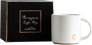 COLLECTIVE HOME - Monogram Ceramic Mugs, 15 oz Golden Initial Coffee Cups, Elegant Alphabet Tea Mugs, Elegant Personalized Mug with Gift Box, Luxurious Cups for Office and Home (c) by CozyNest Decor