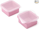 2-Cup Silicone Freezer Trays with Lids – Perfect for Meal Prep, Portion Control, and Easy Freezing-Meal Prep Container Molds for Soup,Leftovers (Cotton Candy, 2 Pack) by TinyTreasures Baby Boutique
