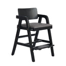 Solid Wood high Chairs for Toddlers,High Chair Grows with Kid for Dining, Study Chair for Children, Black by TinyTreasures Baby Boutique