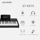 Kids Piano Keyboard, Digital Piano for Kids, Music Educational Instrument Toy, Wood Toy for 3+ Girls and Boys (Black, 37 Keys) by TinyTreasures Baby Boutique