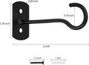 Hanging Plant Bracket 6inch Metal Plant Hook Shepherds Hook Decorative Wall Plant Hanger for Hanging Lanterns, Bird Feeder, Flower Basket, Home Decor Indoor & Outdoor 8 Pack Black by GreenHaven Gardens