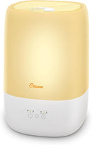 Crane Ultra-Quiet 3-in-1 Humidifier for Baby with Essential Oil Tray, 7-Color Sleep Light, 1 Gallon Top-Fill Tank, Ideal for Bedroom by TinyTreasures Baby Boutique