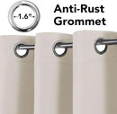 H.VERSAILTEX Room Darkening Curtains for Living Room Light Reducing Thermal Insulated Window Treatment Panels/Drapes Grommet Top 2 Panels (Ivory - 52 x 108 Inches) by CozyNest Decor