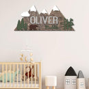 Personalized Name Sign, Mountain nursery decor, Layered Nursery baby name sign, Woodland nursery decor, Woodland theme nursery, Baby woodland nursery, Nursery name sign for boys gift/7 by TinyTreasures Baby Boutique