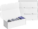 NUMINA 4 Pack 600 Card Storage Box Organizer for Trading Card Collection, Heavy Duty Sports Cardboard Box, Trading Gaming Cards Collection Box with Adjustable Dividers by GreenHaven Gardens