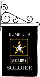 US Army Army Soldier Garden Flag Set Wall Holder Armed Forces Rangers United State American Military Veteran Retire Official House Decoration Banner Small Yard Lawn Proch, 13 x 18.5 inch, Made In USA by GreenHaven Gardens