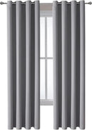 ChrisDowa Grommet Blackout Curtains for Bedroom and Living Room - 2 Panels Set Thermal Insulated Room Darkening Curtains (Light Grey, 52W x 72L) by CozyNest Decor