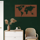 World Map Metal Wall Art
