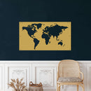 World Map Metal Wall Art