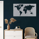 World Map Metal Wall Art