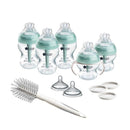 Tommee Tippee Advanced Anti-Colic 12 Piece Set, 5 oz and 9 oz BPA Free Bottles, Newborn 0+ Months, Includes Slow & Medium-Flow Breast-Like Nipples and Bottle Handles and Cleaning Brush by TinyTreasures Baby Boutique