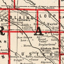 Vintage Map of Nebraska 1893