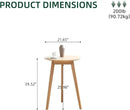100% Solid Oak Small Tall Side Table, Mid Century Modern Coffee Table for Small Spaces, Living Room End Table with Stable Frame for Bedroom Couch, (Natural, 21.65" D x 21.65" W x 29.53" H) by CozyNest Decor