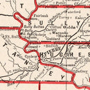 Vintage Map of South Dakota 1893