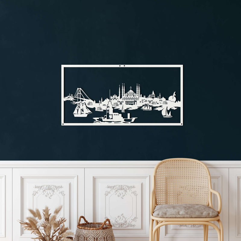 Istanbul Skyline Metal Wall Art