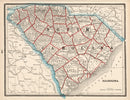 Vintage Map of South Carolina 1893