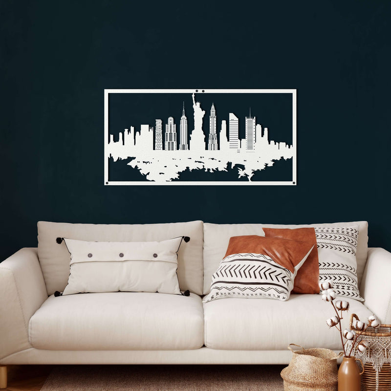 New York Skyline Metal Wall Art