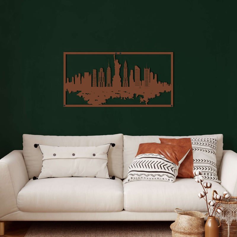 New York Skyline Metal Wall Art