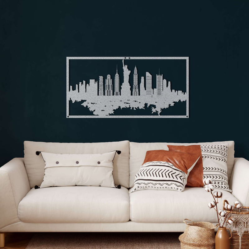 New York Skyline Metal Wall Art