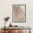 Vintage Map of Georgia 1893