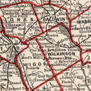 Vintage Map of Georgia 1893