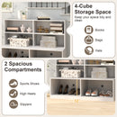 Entryway Shoe Cabinet with 2 Anti-tipping Kits-White
