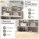 Entryway Shoe Cabinet with 2 Anti-tipping Kits-White by LJGDeals