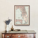 Vintage Map of Florida 1893