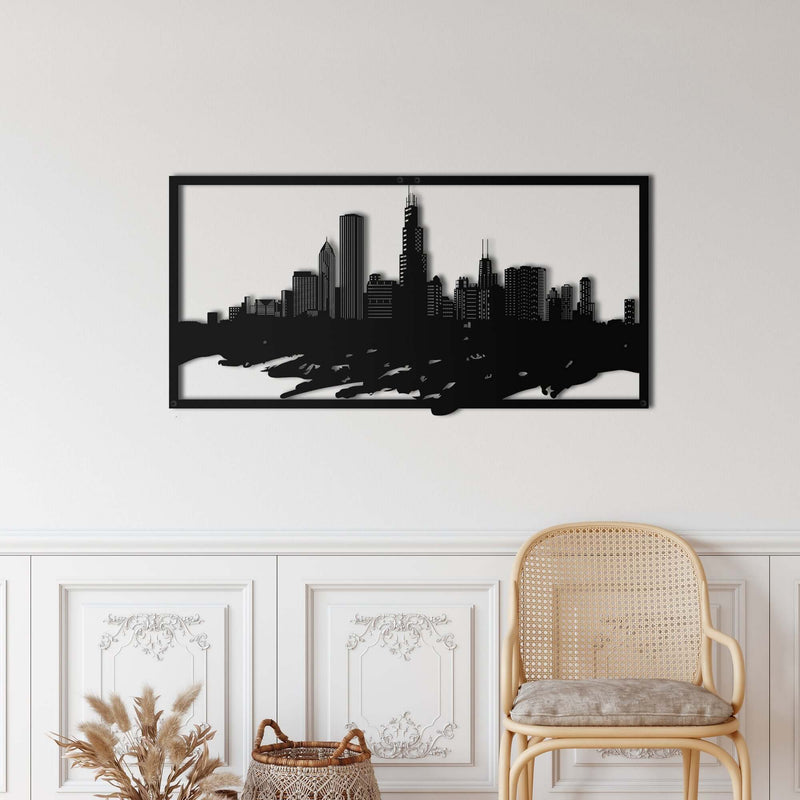 Chicago Skyline Metal Wall Art