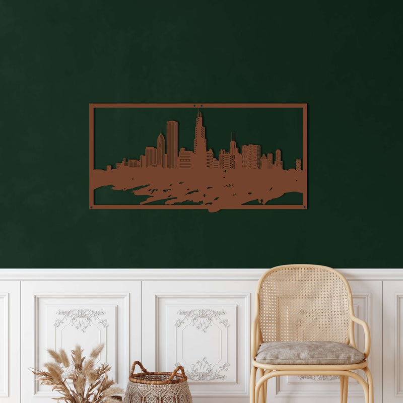 Chicago Skyline Metal Wall Art