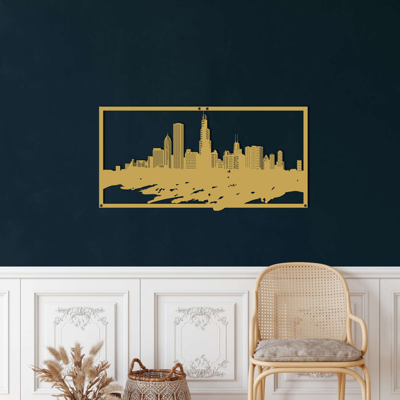 Chicago Skyline Metal Wall Art