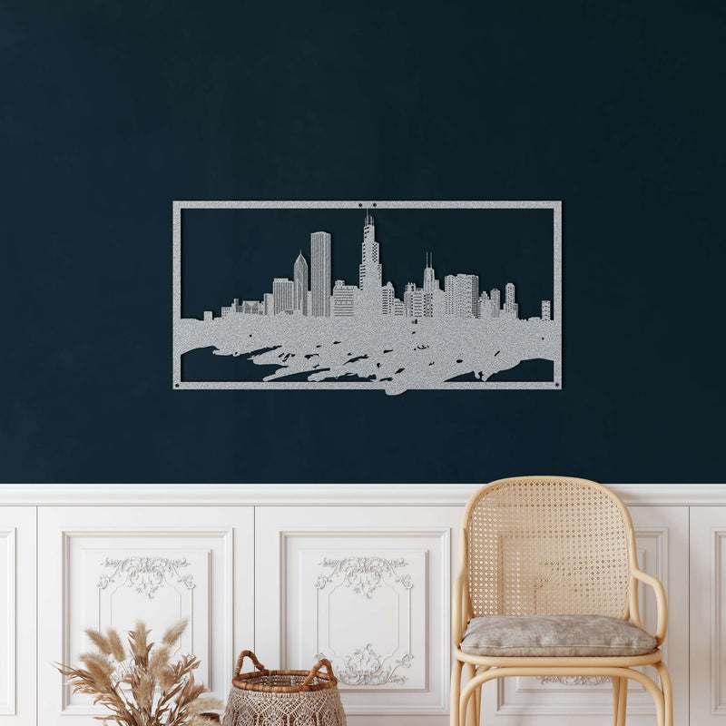 Chicago Skyline Metal Wall Art