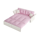 Queen Pull Out, 3 In 1 Convertible Sleeper Tufted Sofa & 2 Soft Pillows by HouseOfZazla