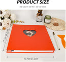 RECUTMS Photo Album Self Adhesive Scrapbook Album with Love Window for 4x6 5x7 8x10 Pictures Leather Magnetic Scrapbook Album DIY 40 Pages with Metallic Pen and Scraping Plate (Orange) by TinyTreasures Baby Boutique
