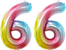 GOER Rainbow Foil Balloons Number 6,Huge Number Balloons for 6th Birthday Party Supplies Anniversary Decorations (3 pcs,42 inch,32 inch,16inch) by TinyTreasures Baby Boutique