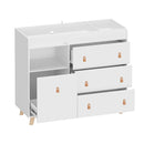 Baby Dresser Changing Table with Drawers,Shelf,Hidden Laundry Basket Storage,2 in 1 Nursery Dresser Chest for Infants, Baby Diaper Changing Station for Daycare,Bedroom,White by TinyTreasures Baby Boutique