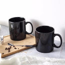 30oz Super Large Ceramic Coffee Mugs Large Handles Set of 2 (black) by CozyNest Decor