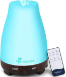 Diffuserlove Essential Oil Diffusers 200ML Remote Control Diffuser Mist Humidifiers BPA-Free Aromatherapy Diffuser (Black Base) by CozyNest Decor