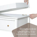 Milliard Nursery Dresser and Baby Changing Table with Storage & Removable Diaper Changing Top, White Modern Diaper Changing Station, Includes Spacious Drawer and Shelves, 18.5 x 35.5 x 40 inches by TinyTreasures Baby Boutique