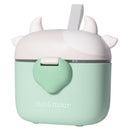 Bebamour Baby Formula Dispenser On The Go, Formula Container to Go, Formula Holder for Travel, Candy Fruit Snack Storage Container with Scoop and Leveller (Light Green Cow) by TinyTreasures Baby Boutique